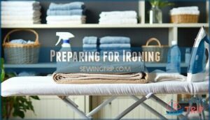 preparing for ironing