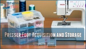 presser foot acquisition and storage