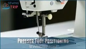 presser foot positioning