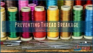 preventing thread breakage