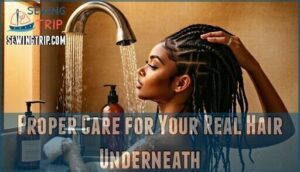 proper care for your real hair underneath