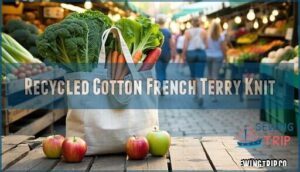 recycled cotton french terry knit