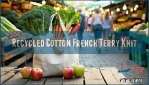 recycled cotton french terry knit