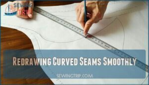 redrawing curved seams smoothly