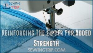 reinforcing the zipper for added strength