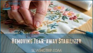 removing tear-away stabilizer