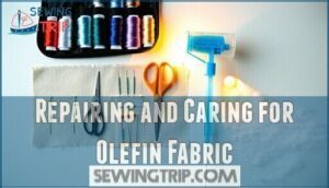 repairing and caring for olefin fabric