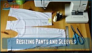 resizing pants and sleeves