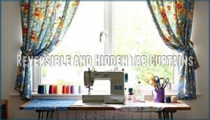 reversible and hidden tab curtains