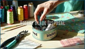 rotary blade disposal