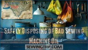safely disposing of bad sewing machine oil