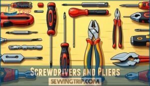 screwdrivers and pliers
