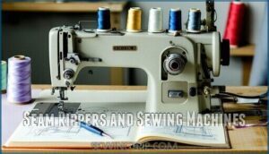 seam rippers and sewing machines