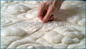 securing stuffing in place