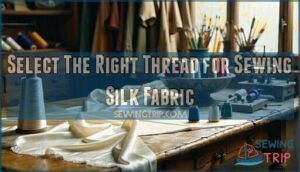 select the right thread for sewing silk fabric