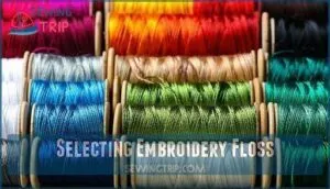 selecting embroidery floss