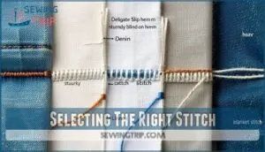 selecting the right stitch selecting the right stitch