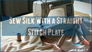 sew silk with a straight stitch plate
