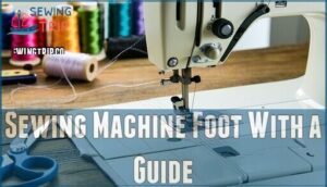 sewing machine foot with a guide
