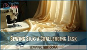 sewing silk: a challenging task