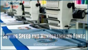 sewing speed and monogramming fonts