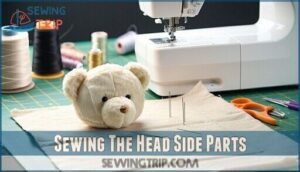 sewing the head side parts