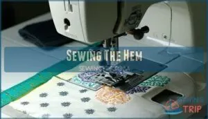 sewing the hem