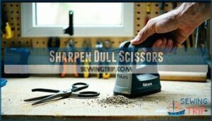sharpen dull scissors