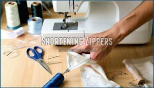 shortening zippers
