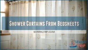 shower curtains from bedsheets