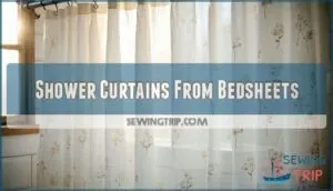 shower curtains from bedsheets