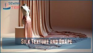 silk texture and drape