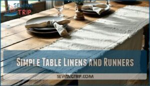simple table linens and runners