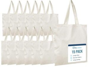 Simpli Magic Canvas Tote Bags, 13"x15", B07RD1497C