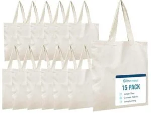 Simpli Magic Canvas Tote Bags, 13"x15", B07RD1497C