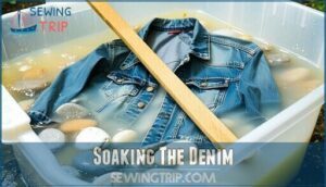 soaking the denim