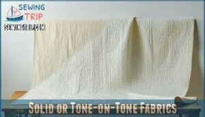 solid or tone-on-tone fabrics