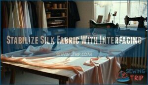 stabilize silk fabric with interfacing