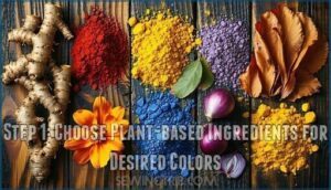 step 1: choose plant-based ingredients for desired colors