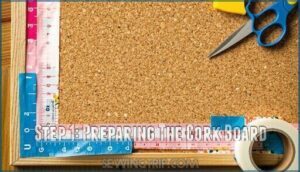 step 1: preparing the cork board