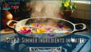 step 2: simmer ingredients in water