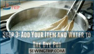 step 3: add your item and water to the dye pot
