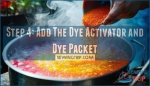 step 4: add the dye activator and dye packet