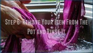 step 6: remove your item from the pot and rinse it