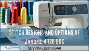 stitch designs and options of janome 4120 qdc