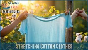 stretching cotton clothes