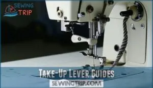 take-up lever guides