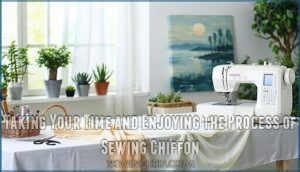 taking your time and enjoying the process of sewing chiffon