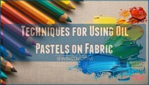 techniques for using oil pastels on fabric