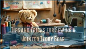 tips and tricks for sewing a jointed teddy bear